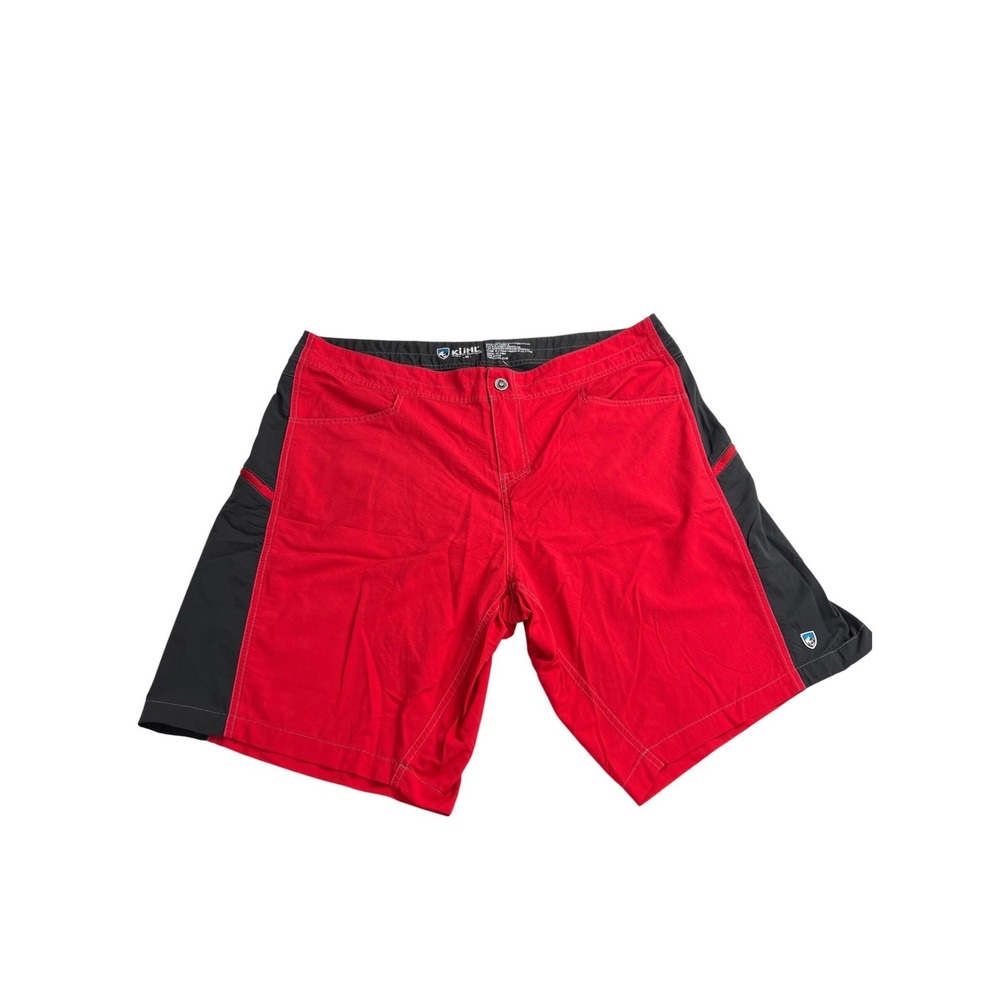 Kuhl‎ Shorts Men 40 Red Black Colorblock Cargo Hiking Outdoor Trail Gorpcore D20